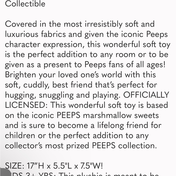 PEEPS Purple Bunny Plush - Picture 4 of 12